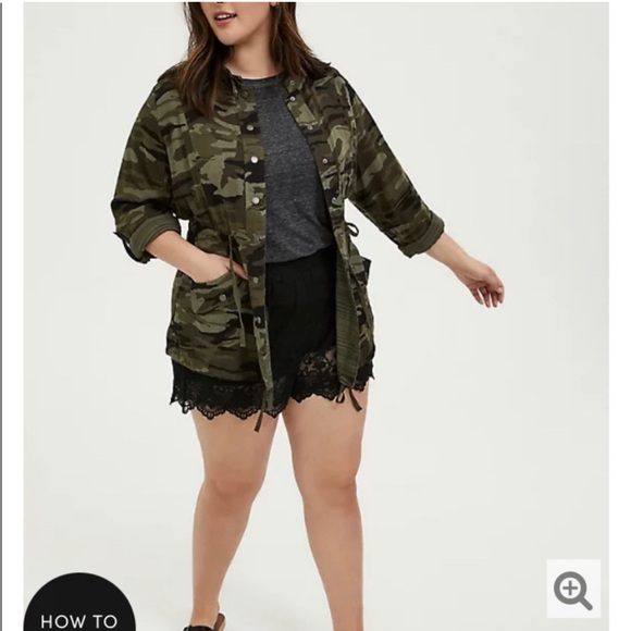 Torrid Size 00 Camo Anorak Jacket - Picture 8 of 8